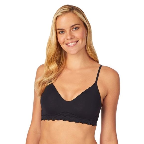 Cuddl Duds Smooth Wire-Free Bra with Lace - Picture 1 of 7